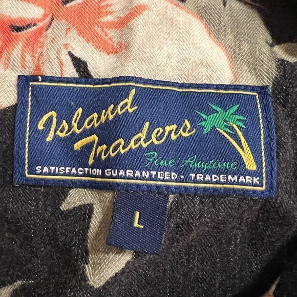 Island Traders size L floral print button down shirt - Picture 7 of 8